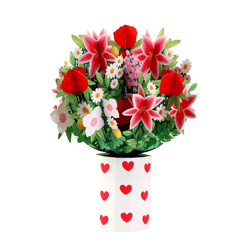 Mother′ S Day Creative Thanksgiving Hand Bouquet 3D Greeting Card