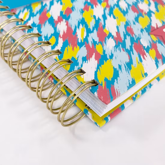 Planificateur hebdomadaire de luxe personnalisé 2024, boîte d'abonnement à couverture rigide en spirale, carnet de notes, Journal de Fitness