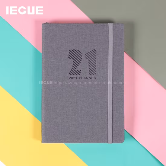 Journal à plat au Design classique, reliure parfaite, carnet à couverture souple A5 coloré A4 personnalisé 2023, planificateur avec porte-stylo