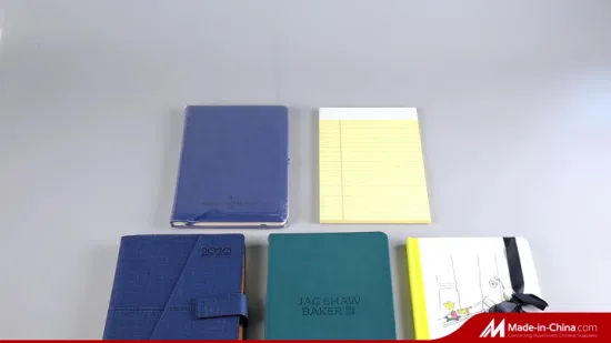 Carnet d'affaires imprimé personnalisé avec couverture en cuir PU