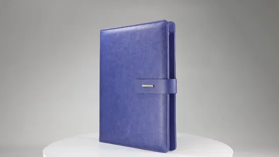 Couverture en cuir PU OEM, planificateur hebdomadaire mensuel personnalisé, classeur à anneaux de taille A5 personnalisé, carnet à feuilles mobiles avec poche intérieure